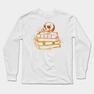 Skulls on books - Dark Academia Long Sleeve T-Shirt